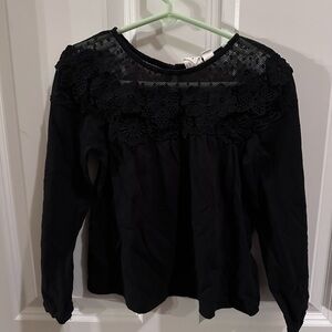 Gap Kids XS Elegant Black Lace Top